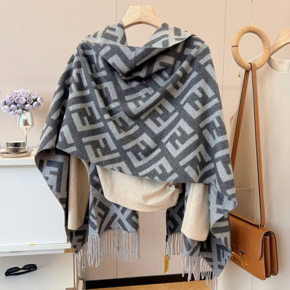 Fashionable FF Letter Scarf