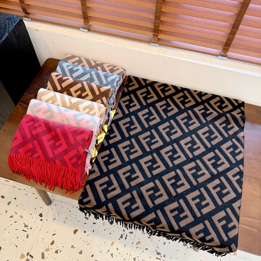 Fashionable FF Letter Scarf