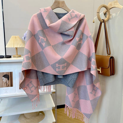 Fashionable H-Shaped Scarf