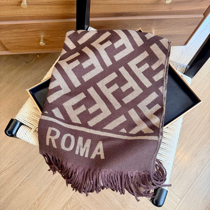 Fashionable FF Letter Scarf