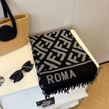 Fashionable FF Letter Scarf