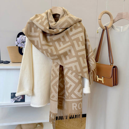 Fashionable FF Letter Scarf