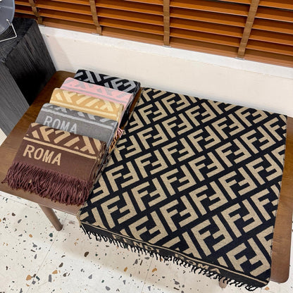 Fashionable FF Letter Scarf