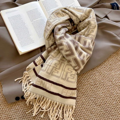 Fashionable FF Letter Scarf