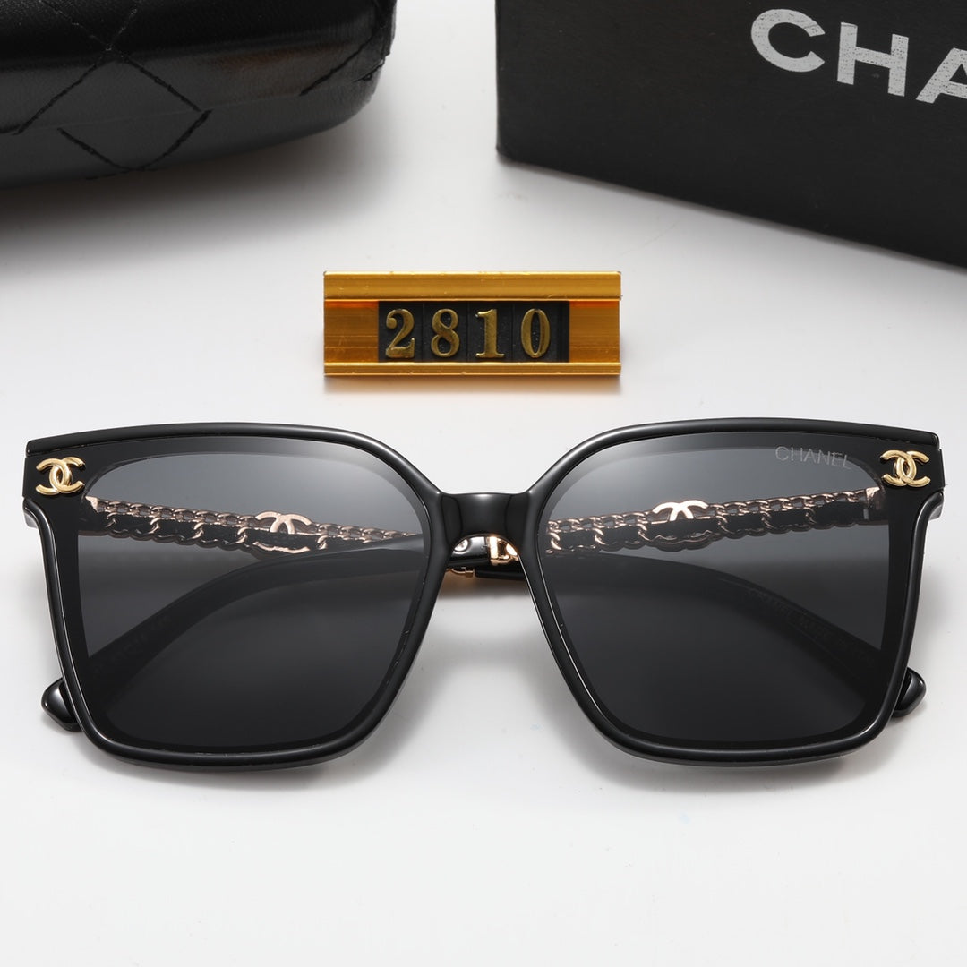 8-Color Fashion Double C Frame Mirror Temple Polarized Sunglasses