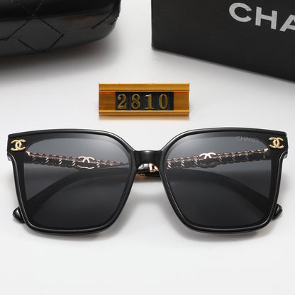 8-Color Fashion Double C Frame Mirror Temple Polarized Sunglasses