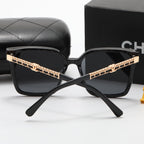 8-Color Fashion Double C Frame Mirror Temple Polarized Sunglasses
