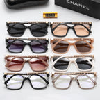 8-Color Fashion Double C Frame Mirror Temple Polarized Sunglasses