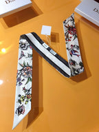 Stylish CD Letter Pattern Silk Scarf