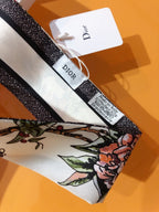 Stylish CD Letter Pattern Silk Scarf