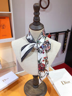 Stylish CD Letter Pattern Silk Scarf