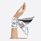 Stylish CD Letter Pattern Silk Scarf