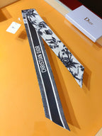 Stylish CD Letter Pattern Silk Scarf