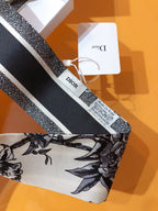 Stylish CD Letter Pattern Silk Scarf