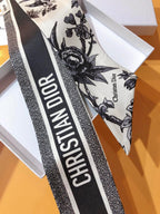 Stylish CD Letter Pattern Silk Scarf