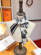 Stylish CD Letter Pattern Silk Scarf