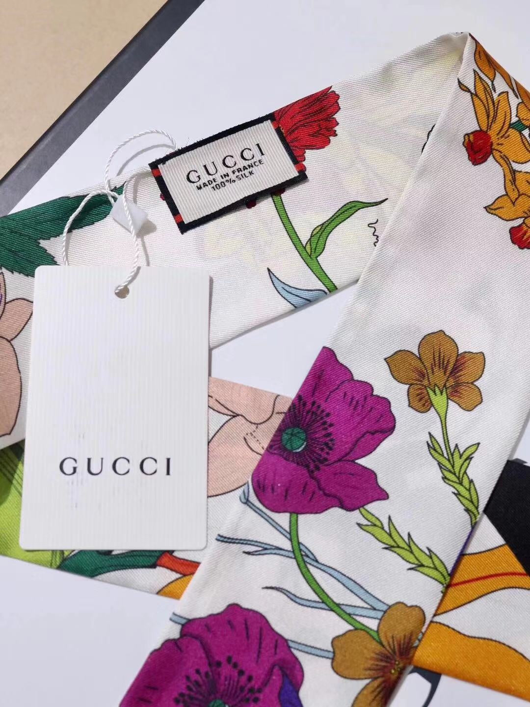 Stylish GG Letter Pattern Silk Scarf