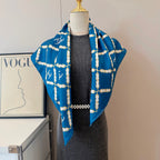 Stylish CC-Patterned Silk Scarf
