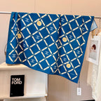 Stylish CC-Patterned Silk Scarf