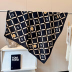 Stylish CC-Patterned Silk Scarf