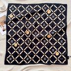 Stylish CC-Patterned Silk Scarf