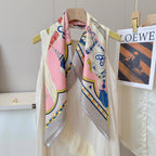 Stylish H Pattern Silk Scarf