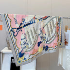 Stylish H Pattern Silk Scarf