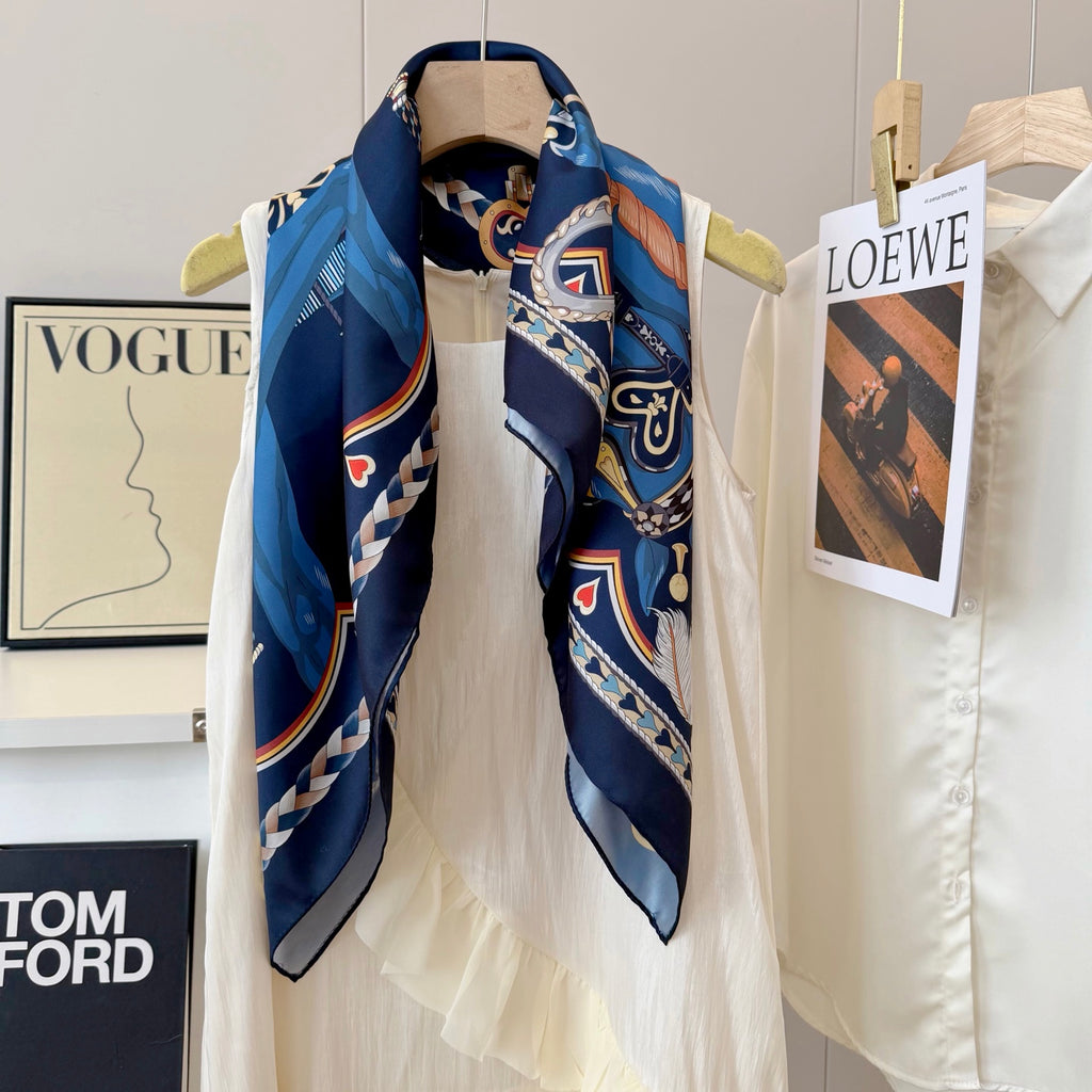Stylish H Pattern Silk Scarf