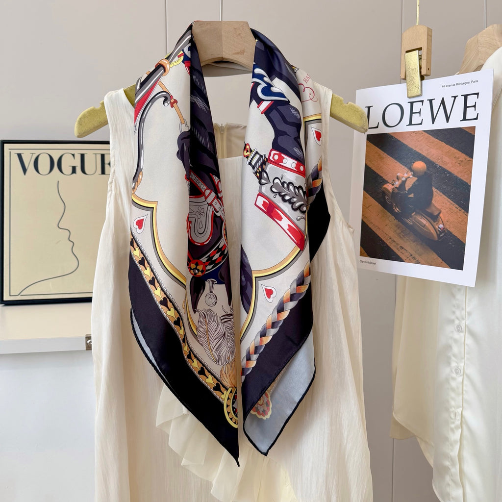 Stylish H Pattern Silk Scarf