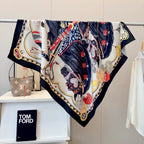 Stylish H Pattern Silk Scarf