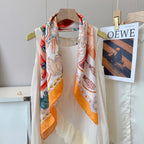 Stylish H Pattern Silk Scarf