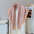 Stylish FF Letter Pattern Silk Scarf