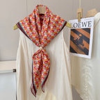 Stylish FF Letter Pattern Silk Scarf