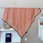 Stylish FF Letter Pattern Silk Scarf