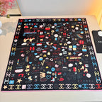 Stylish CC-Patterned Silk Scarf
