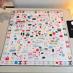 Stylish CC-Patterned Silk Scarf