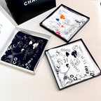 Stylish CC-Patterned Silk Scarf