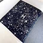 Stylish CC-Patterned Silk Scarf