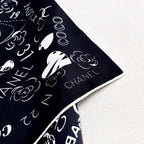 Stylish CC-Patterned Silk Scarf