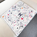 Stylish CC-Patterned Silk Scarf
