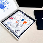 Stylish CC-Patterned Silk Scarf