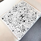 Stylish CC-Patterned Silk Scarf