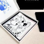 Stylish CC-Patterned Silk Scarf