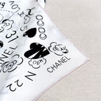 Stylish CC-Patterned Silk Scarf