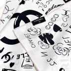Stylish CC-Patterned Silk Scarf
