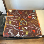 Stylish Letter-Patterned Silk Scarf