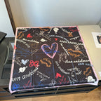 Stylish Letter-Patterned Silk Scarf