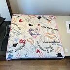 Stylish Letter-Patterned Silk Scarf