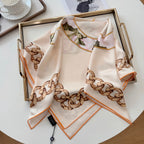 Stylish CC-Patterned Silk Scarf
