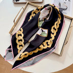 Stylish CC-Patterned Silk Scarf